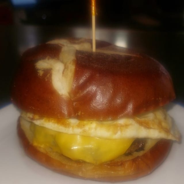 1. Burger & Egg Sandwich.